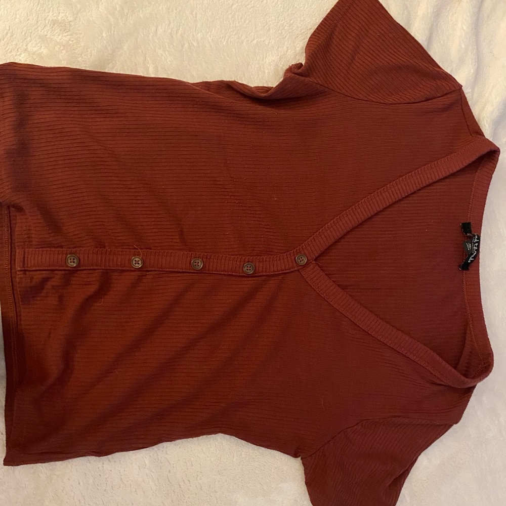 Burgundy rubbed shirt